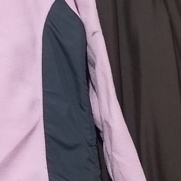 COPY - Pink zip up Fleece w/charcoal gray trim - Picture 2 of 15